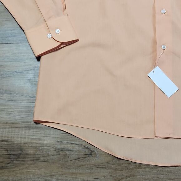 🔹️NWT Van Heusen Mango Button Wrinkle Free Long Sleeve Shirt Medium - Picture 9 of 12